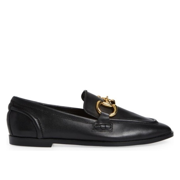 Jeffrey Campbell Black and Gold Velviteen Bit Loafer - Size 5 - Picture 4 of 12